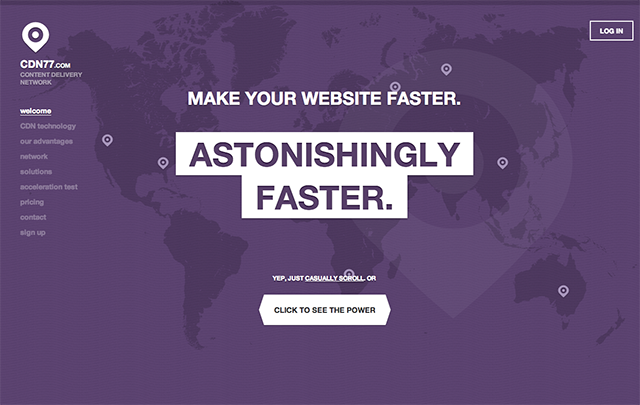 优网科技网站设计分享 侧边导航网站设计欣赏