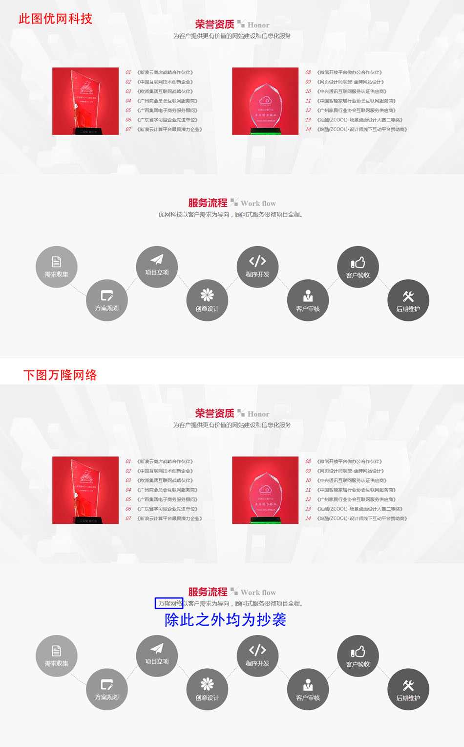 优网科技官方网站被抄袭